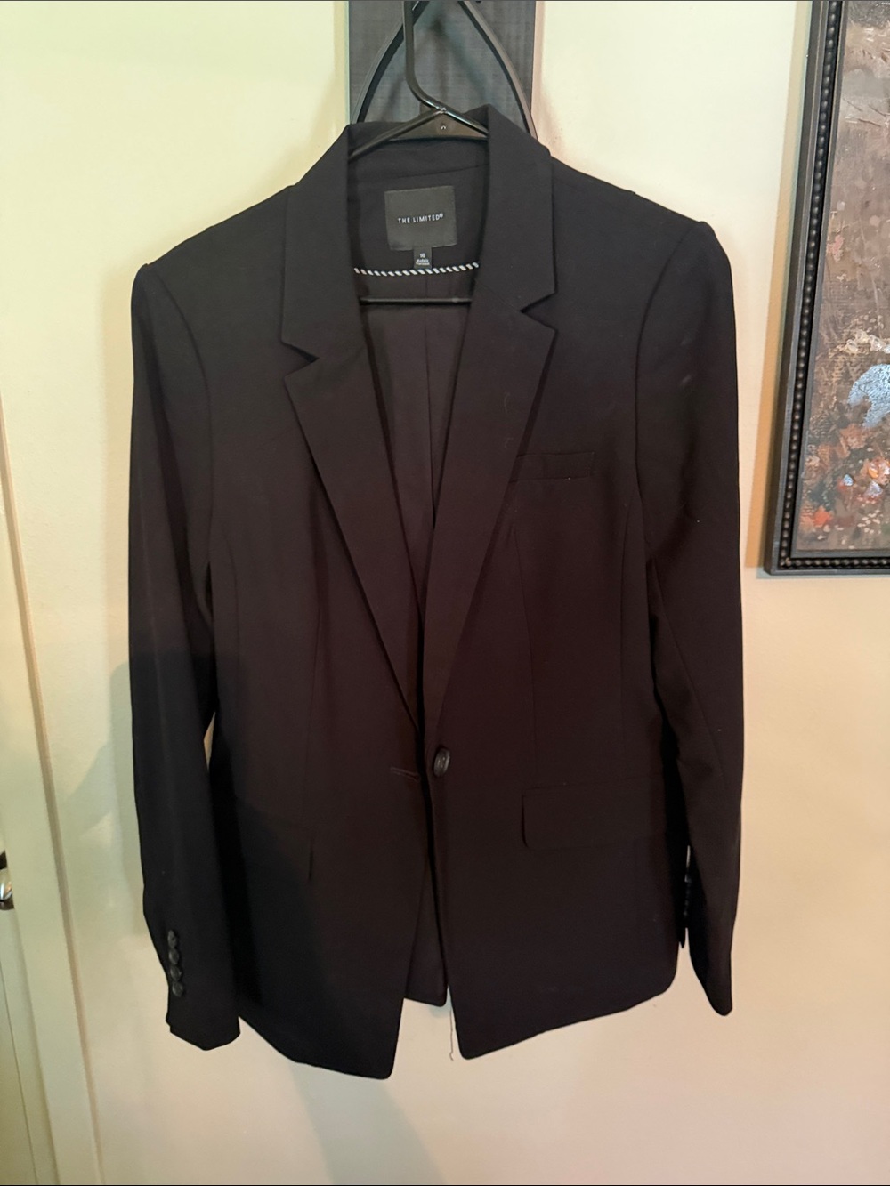 NWOT The Limited Black One Button Blazer Size 16 Career Jacket
